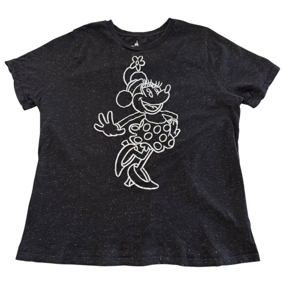 Lot 2 Disney Parks Mickey Minnie Mouse Size XXL Pink Sequin Black Bling T Shirt - Picture 9 of 16